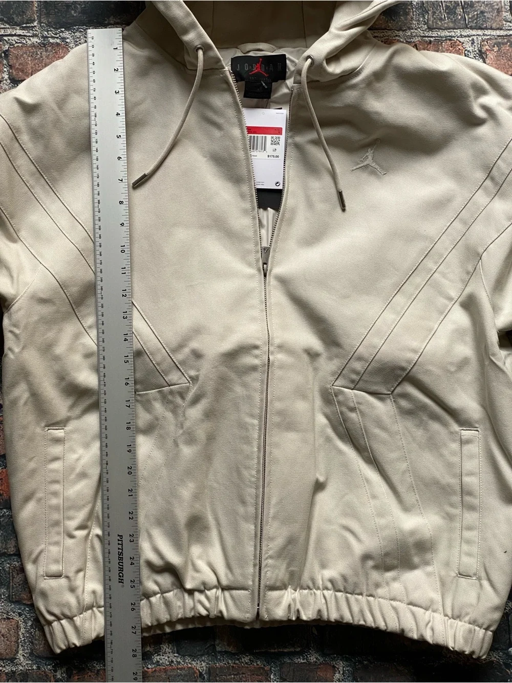MSRP$175 (NEW) NIKE Flight Draft Jacket Light Orewood  Mens Lg - Loose Fit